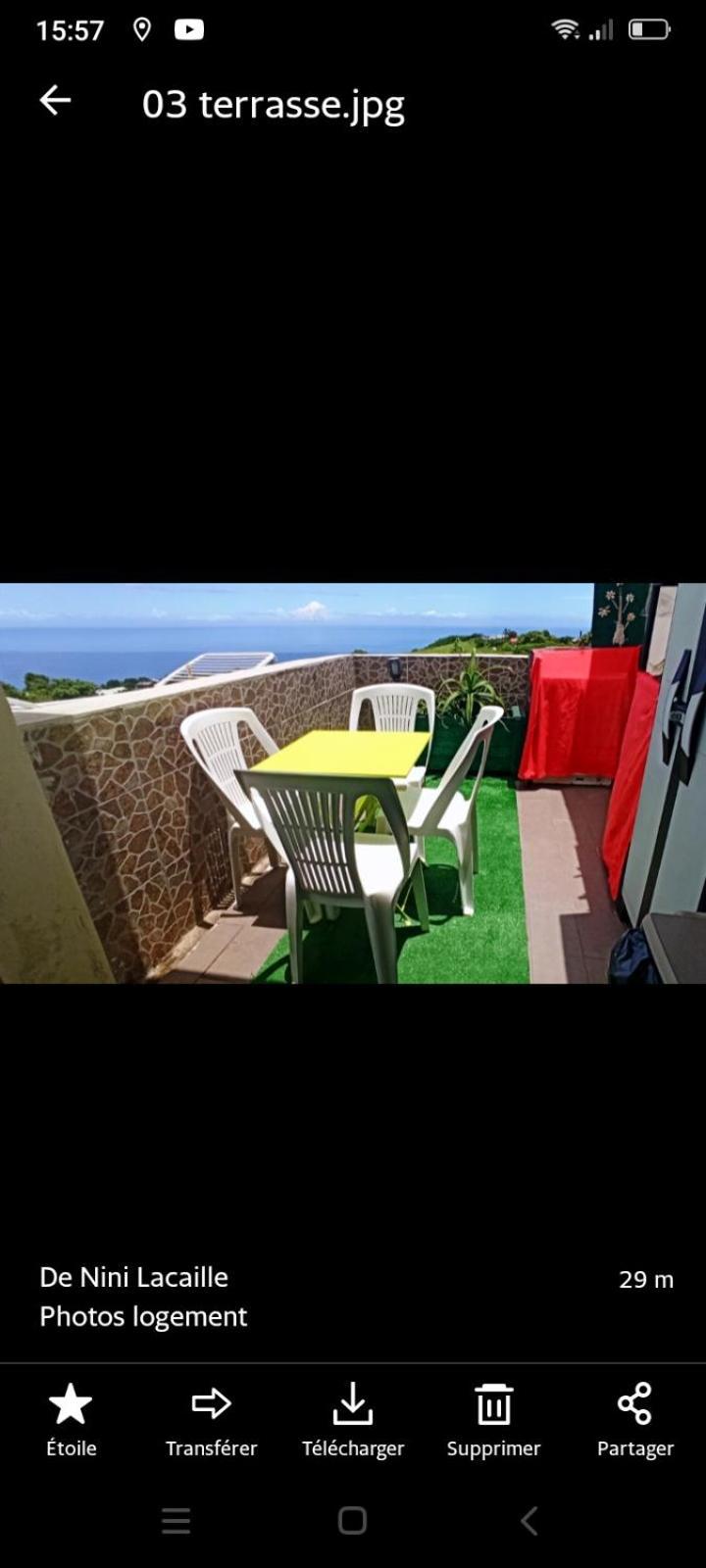 Apartamento Maison Vue Mer La Saline Les Hauts Exterior foto